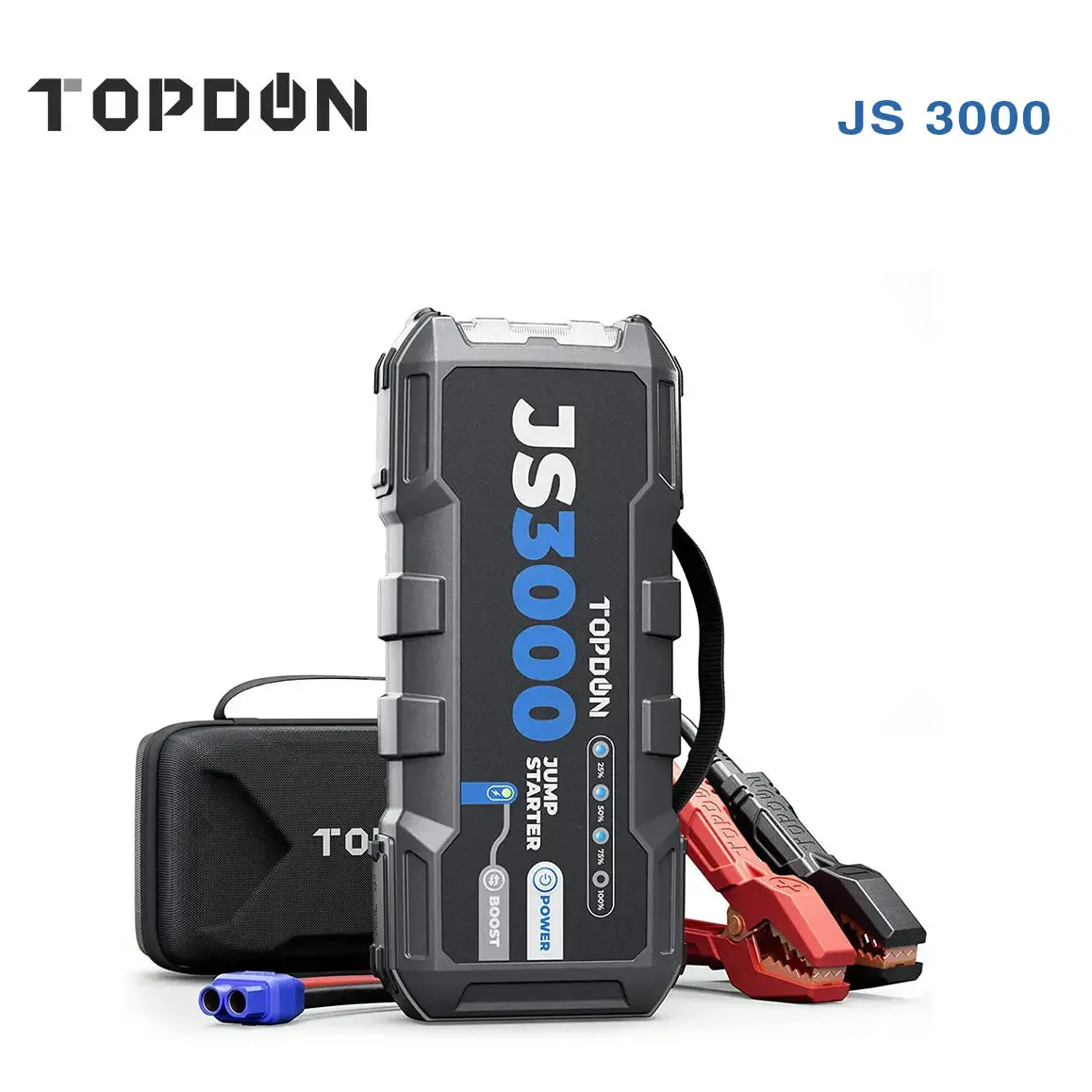Topdon Jump Surge 3000 Jump Starter 3000A, Power Bank 2500A Peak 1