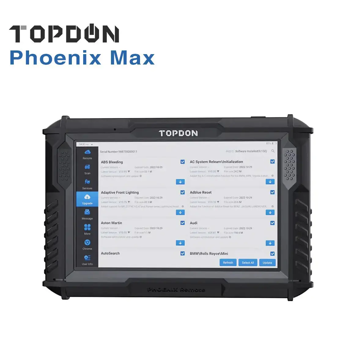 Topdon Phoenix Max Professional Diagnostic Scan Tool 12V/24V Cars & Trucks 1