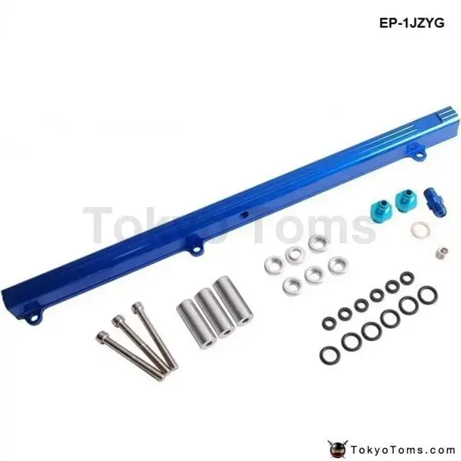 Toyota 1Jz Aluminium Billet Top Feed Injector Fuel Rail Turbo Kit Blue High Quality 1