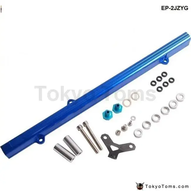 Toyota 2Jz Aluminium Billet Top Feed Injector Fuel Rail Turbo Kit Blue High Quality 1