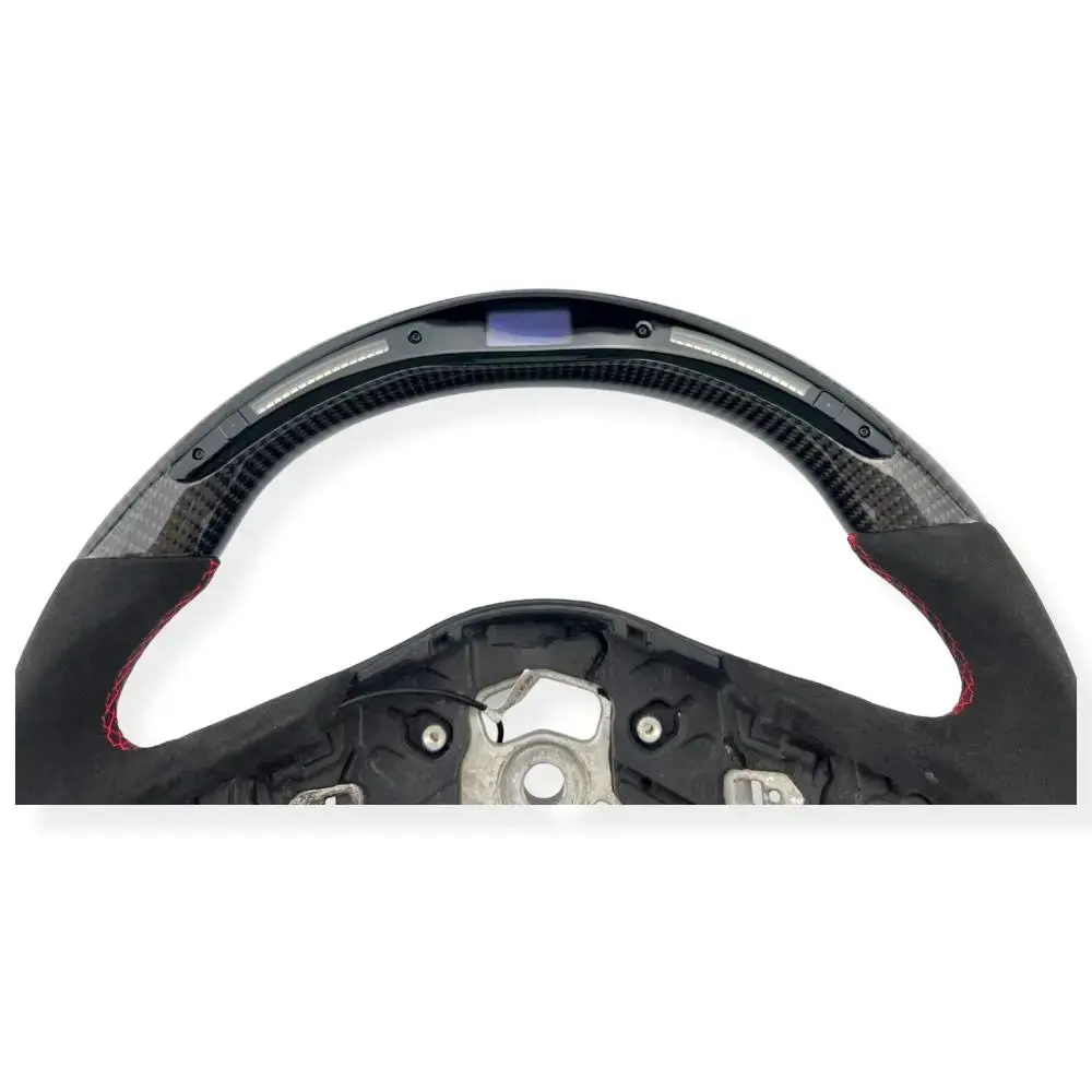 Toyota Supra (2019 +) Carbon & Alcantara Steering Wheel - Led Display 2