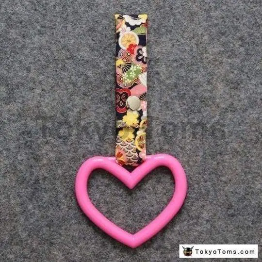 Tsurikawa Pink Heart Japanese Fabric 1