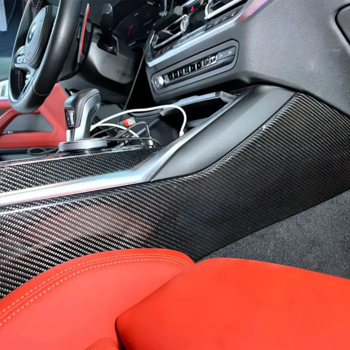 Carbon Fiber Center Console Cover For Bmw G80 G81 M3 G82 G83 M4 G87 M2 2