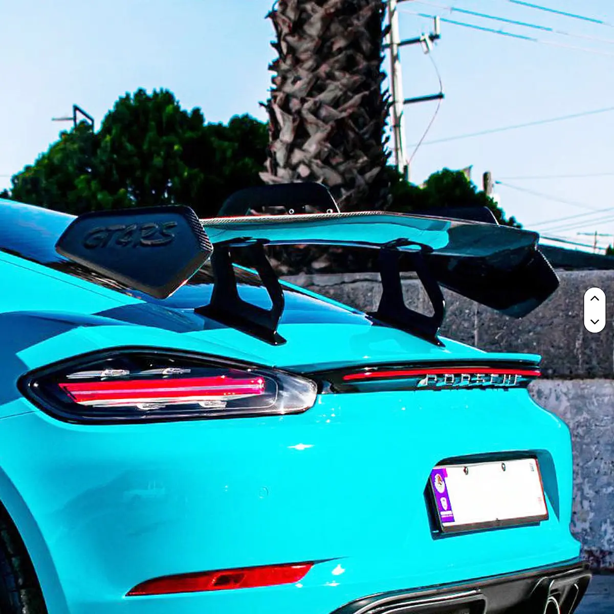 Gt4 Rs Style Rear Trunk Spoiler Wing For Porsche Cayman 718 1