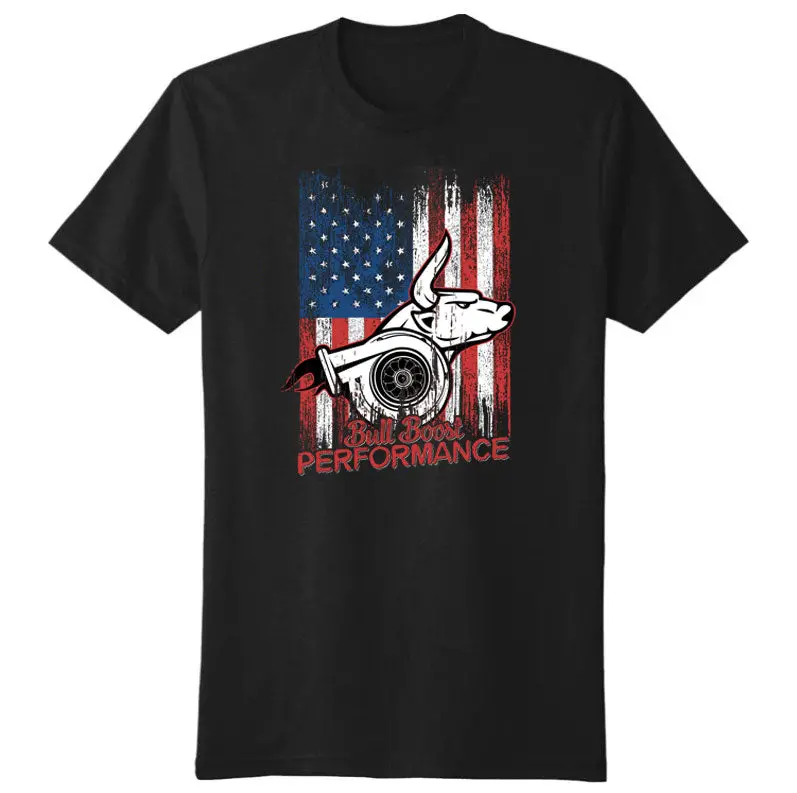 Turbo Usa Bull Boost Performance Regular Heavy Cotton Pre Shrunk Shirt 1