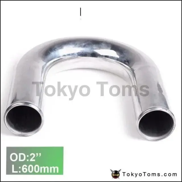 2Pcs/Unit 51Mm 2" 180 Degree Aluminum Turbo Intercooler Pipe Tube Piping L:600 Mm For Audi A4 B6 1.8T 1