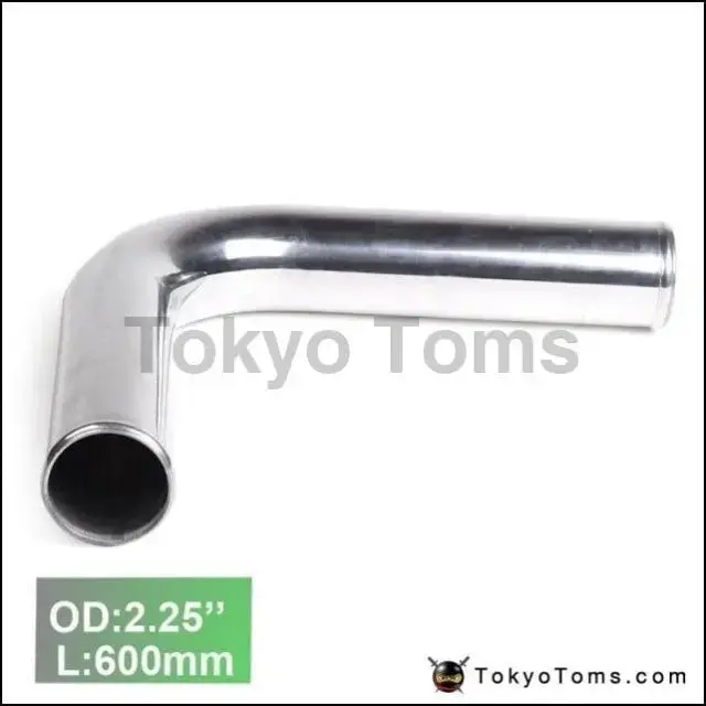 2Pcs/Unit 57Mm 2.25" 90 Degree Aluminum Turbo Intercooler Pipe Tube Piping L:600Mm For Vw Golf Gti Mk2 8V 1
