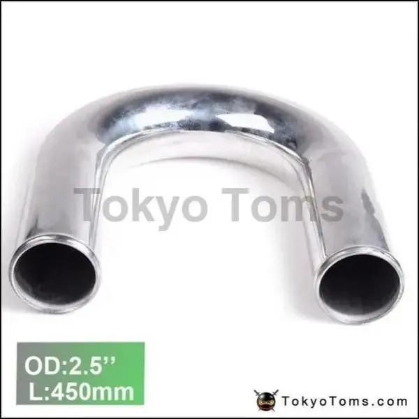 2Pcs/Unit 63Mm 2.5" 180 Degree Aluminum Turbo Intercooler Pipe Tube Piping L:450Mm For Vw Passat Audi A4 1