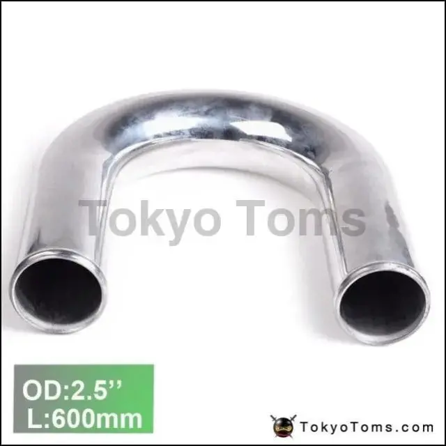2Pcs/Unit 63Mm 2.5" 180 Degree Aluminum Turbo Intercooler Pipe Tube Piping L:600Mm For Vw Golf Mk5 Mkv Fs 1