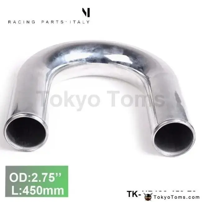 2Pcs/Unit Aluminum Turbo Intercooler Pipes 70Mm 2.75" 180 Degree L:450 Mm Car Styling 1