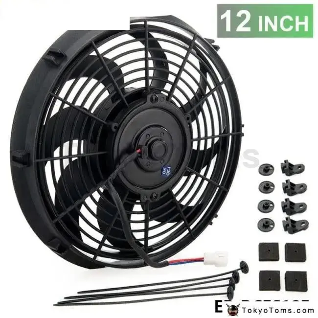 Universal 12V 12" Electric Fan S Blades 1