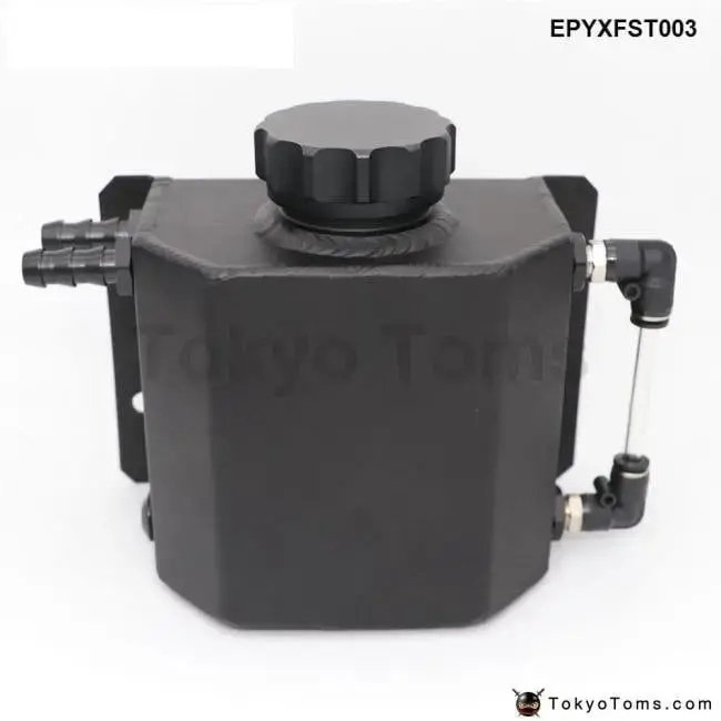 Universal 1L Alloy Aluminium Engine Oil Catch Can Breather Tank Radiator Overflow Tank Epyxfst003 1
