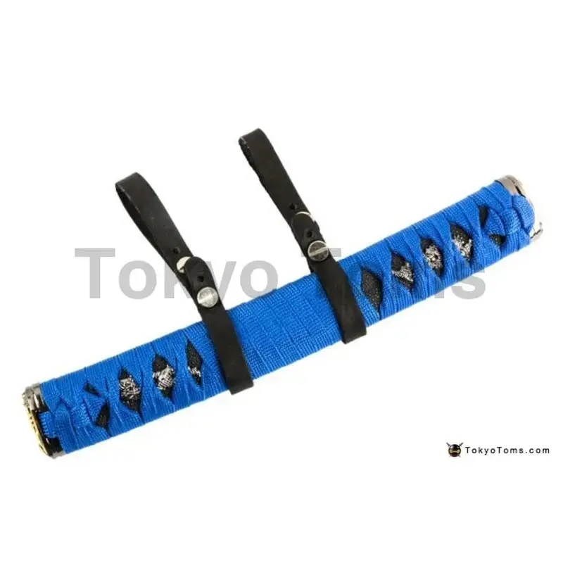 Universal 20Cm Jdm Samurai Roof Tsurikawa Handle Blue +Black 1