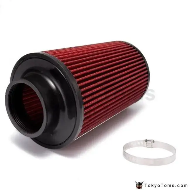 Universal 76Mm And 240Mm Height Cold Air Filter Red Work 76Mm Air Intake 1