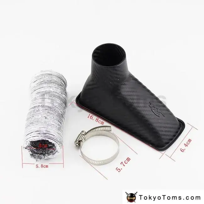 Universal Car Abs Carbon Fiber Car Turbo Air Intake Pipe Turbine Inlet Pipe Air Funnel 1