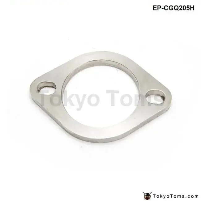 Universal Exhaust Flange 2.5" Catback Exhaust 2 Blots Downpipe Muffler Cat Weldable 1