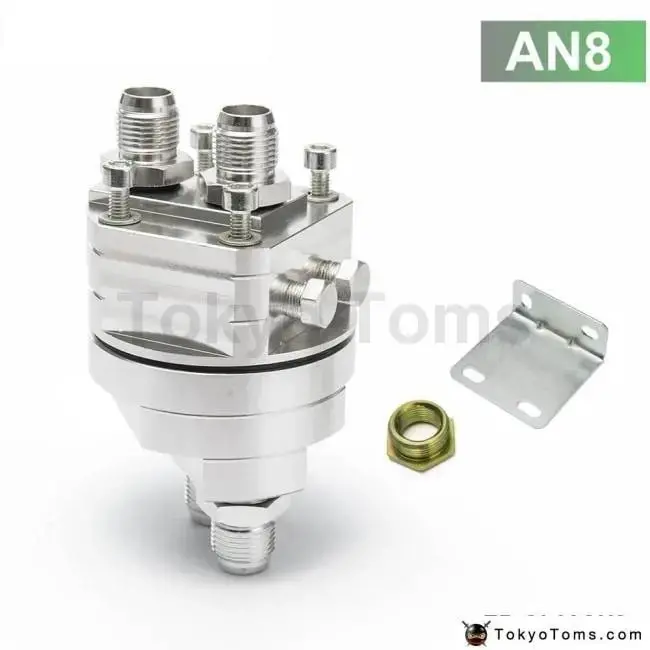 Universal Oil Filter Cooler Sandwich Plate Adapter Silver 1