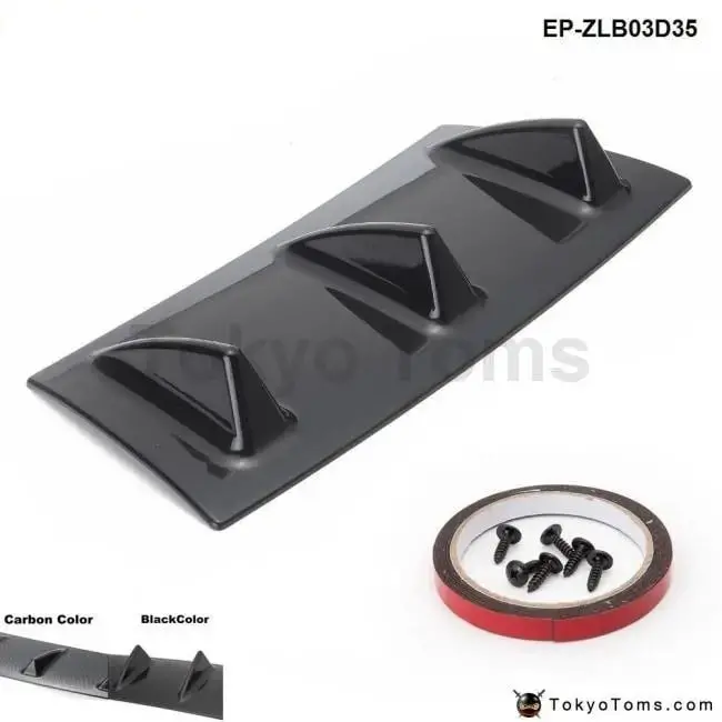 Universal Shark Fin 3 Wing Lip Diffuser 1