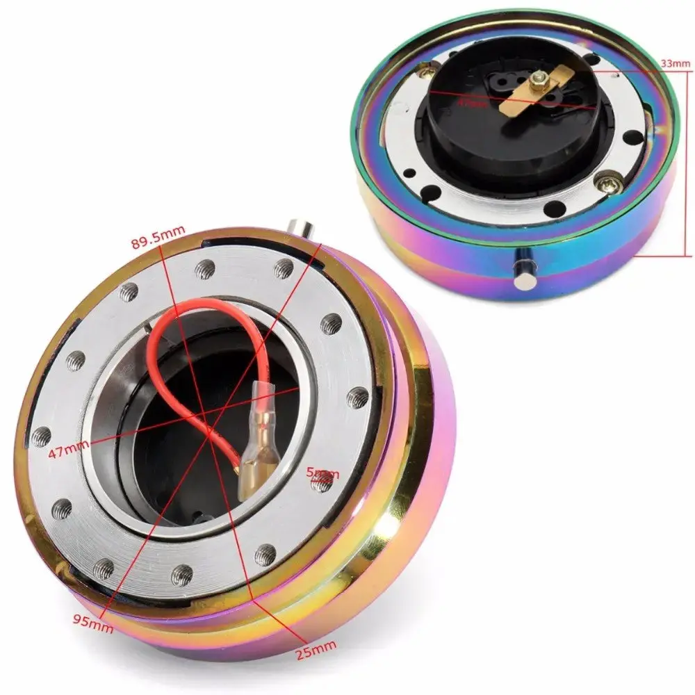 Universal Steering Wheel Quick Release Hub Adapter Neo Chrome 5