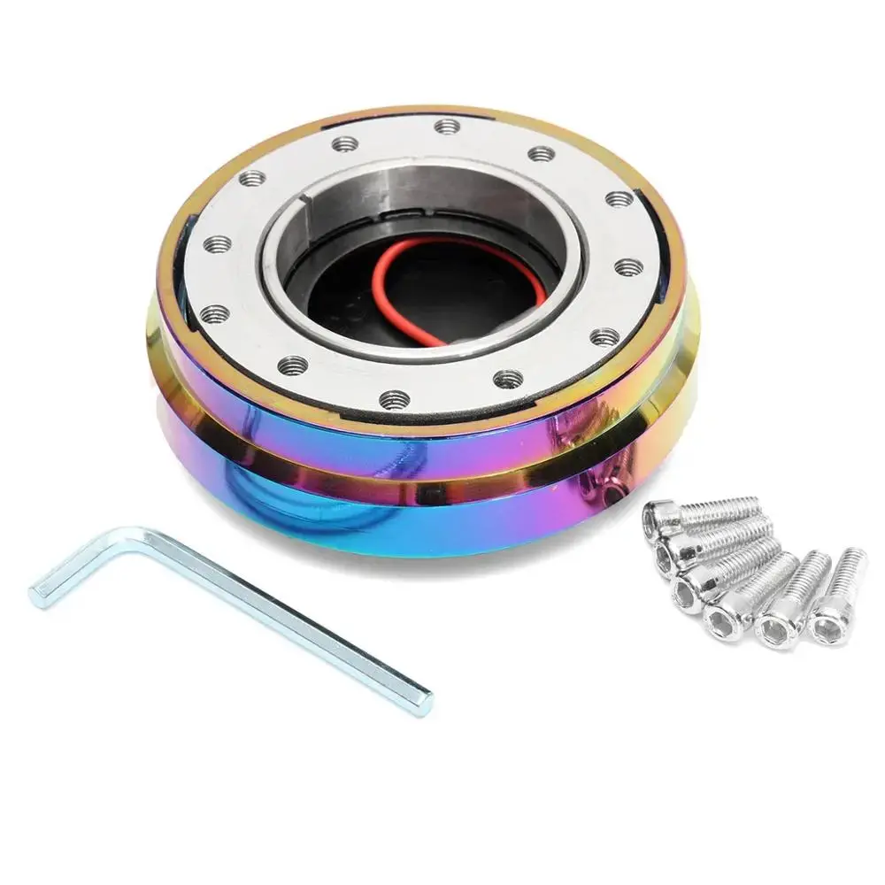 Universal Steering Wheel Quick Release Hub Adapter Neo Chrome 3