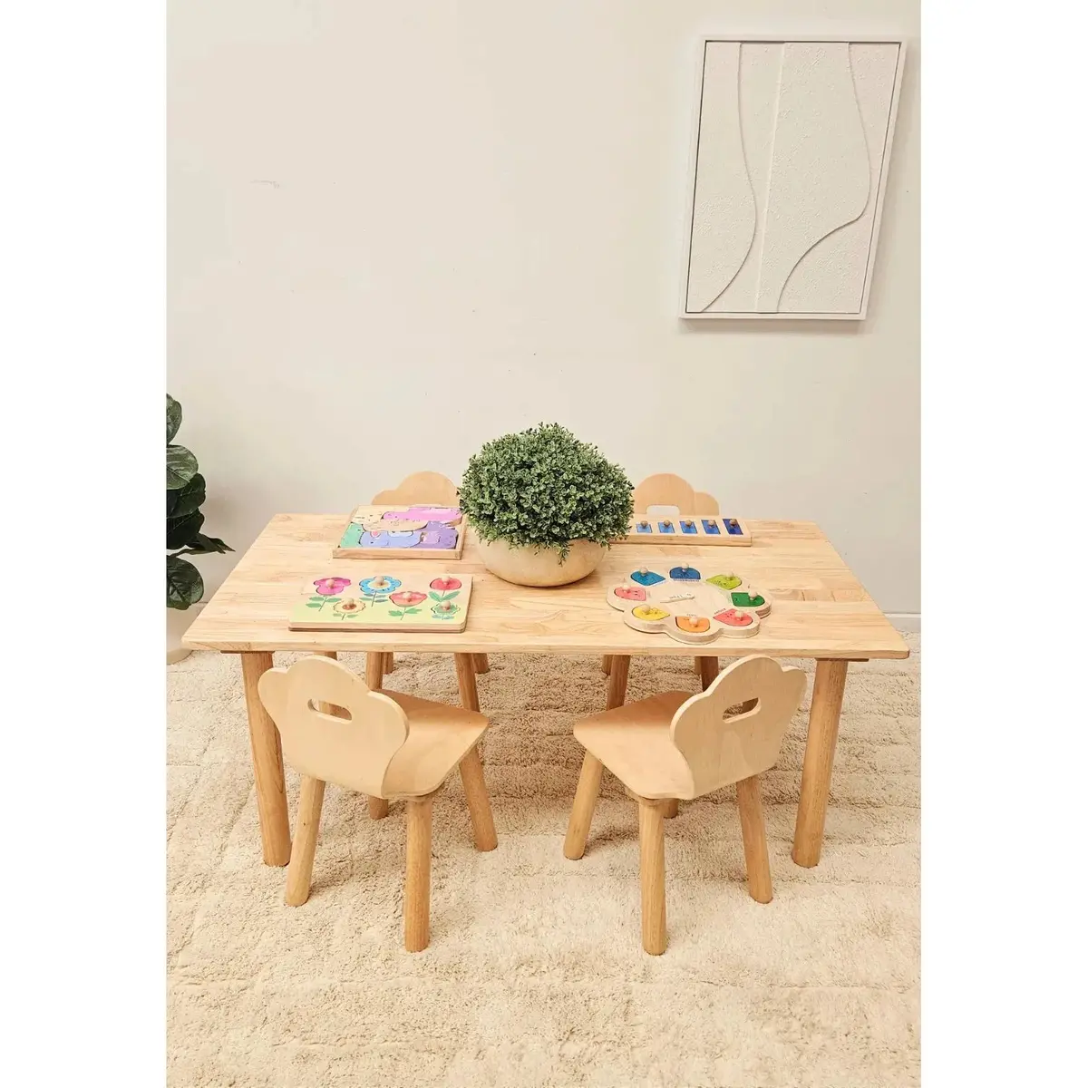 Classic Rectangular Table And 4 Chairs 1