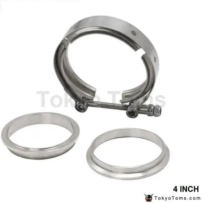 4" Exhaust Stainless Universal V-Band Clamp And Flange Kit V Band / V Band 1