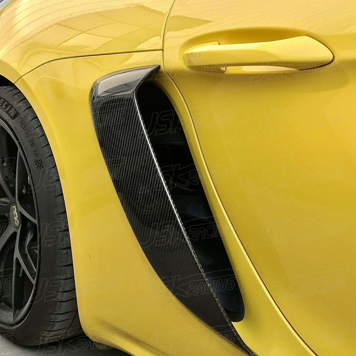 Gt4 Style Carbon Fiber Side Vents For Porsche Cayman 718 16-19 1