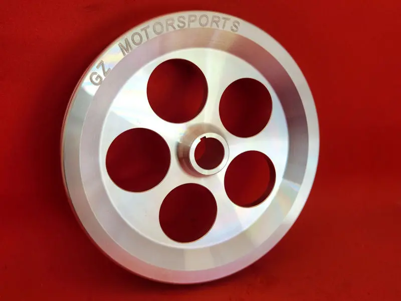 Gzm-Vpp502 – Gz Motorsports 5.5” Od V-Belt Lightweight Natural Finish Billet Aluminum Pulley For Vp105 Vacuum Pump 1
