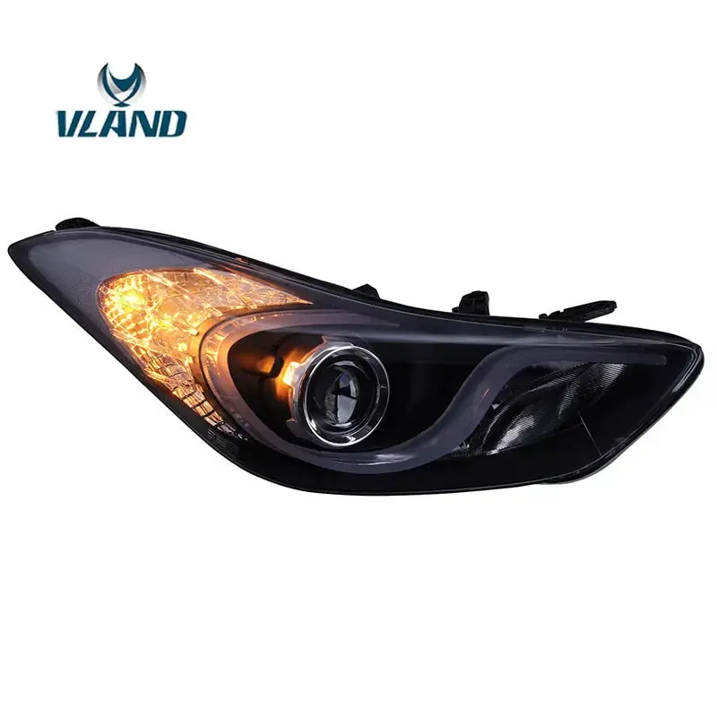 Vland Factory Car Accessories Head Lamp For Hyundai Elantra 2011-2015 Led Head Light With Drl H7 Xenon Bulb 1