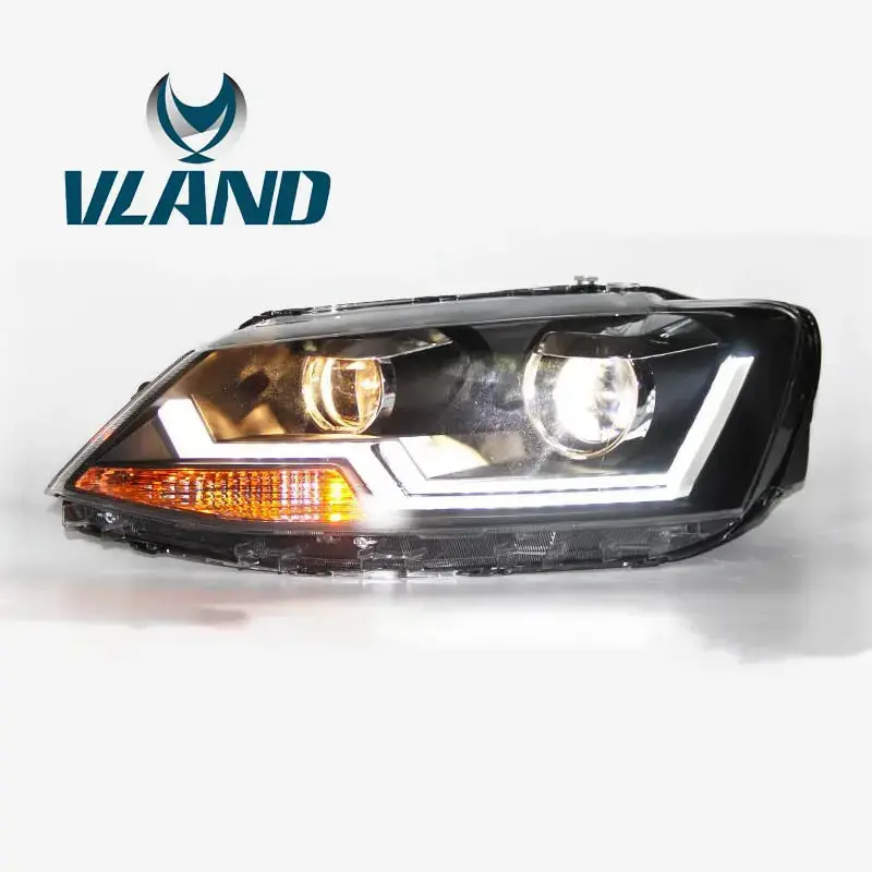 Vland Factory Car Accessories Head Lamp For Jetta 2012-2015 For Sagitar Headlight With Drl H7 Xenon 1