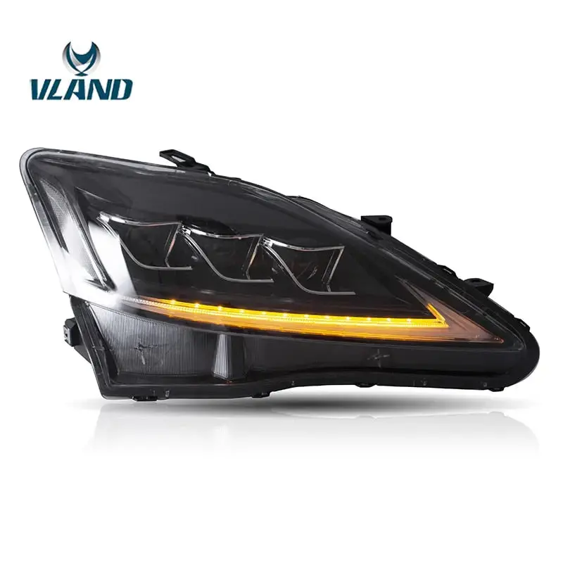 Vland Factory Car Accessories Head Lamp For Lexus Is250 2006-2012 Full Led Head Light With Sequential Indicator 1