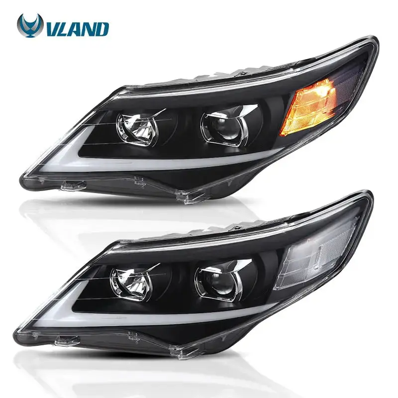 Vland Factory Car Accessories Head Lamp For Toyota Camry 2012 2013 2014 Head Light With Day Light H7 Xenon Bulb 1