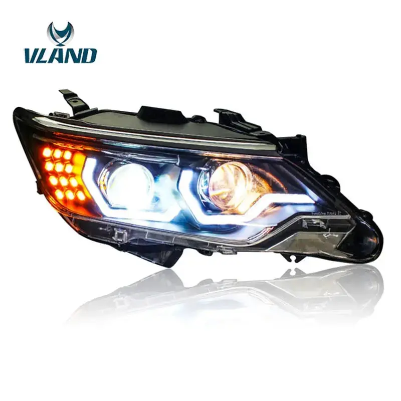 Vland Factory Car Accessories Head Lamp For Toyota Camry 2015-2016 Led Head Light With Day Light H7 Xenon Lens 1
