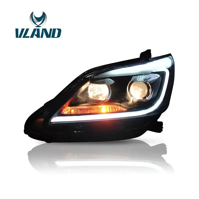Vland Factory Car Accessories Head Light For Toyota Innova 2012-2015 Led Head Light With Drl H7 Bi Xenon Lens 1