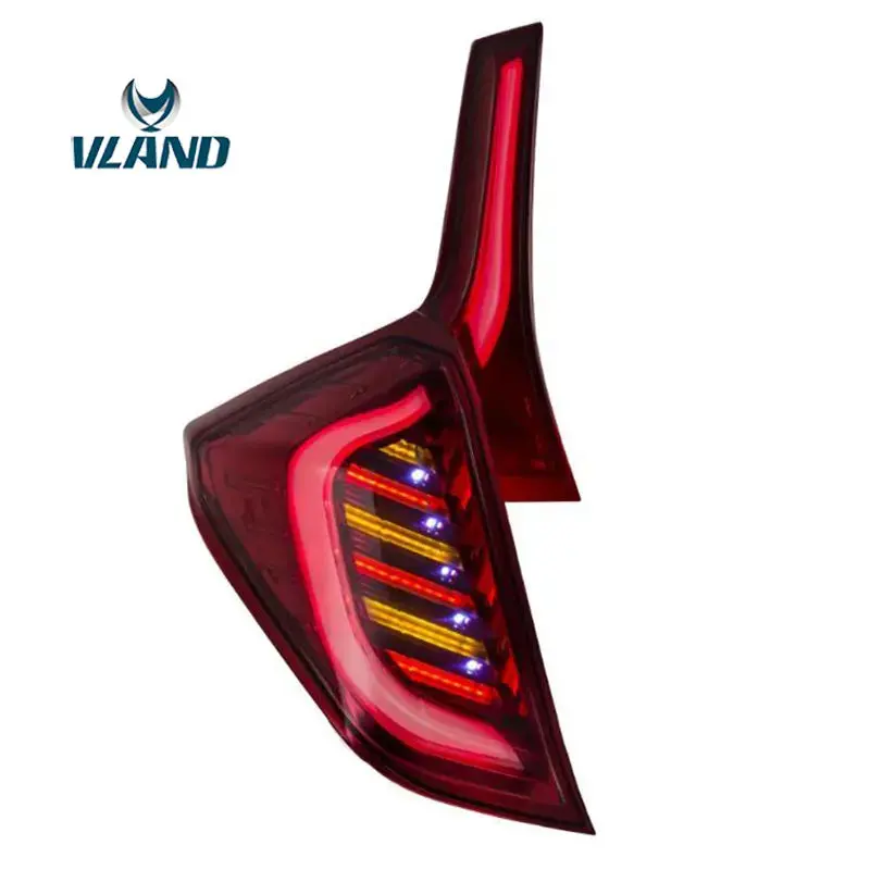 Vland Factory Car Accessories Tail Lamp For Honda Fit Led Taillight 2014-2016 With Drl+Reverse+Signal Light 1