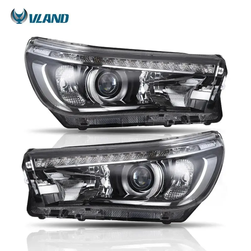 Vland Factory Car Accessories Head Lamp For Toyota Revo 2015-2017 Head Light With Day Light H7 Xenon Bulb 1