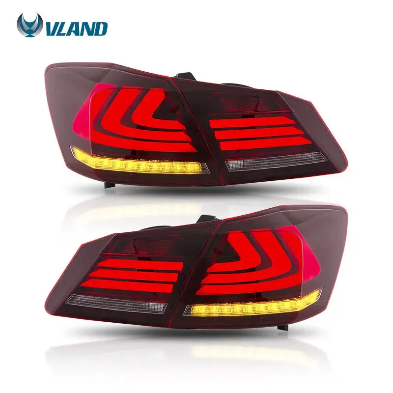 Vland Factory For Led Tail Lamp For Honda Accord 2013-2015 With Flashing Signal+Led Moving Tail Light 1