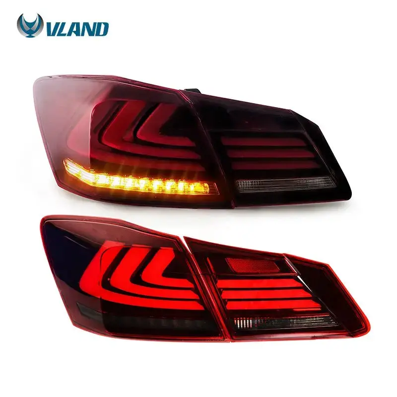 Vland Factory For Led Tail Lamp For Honda Accord 2013-2015 With Flashing Signal+Led Moving Tail Light 2