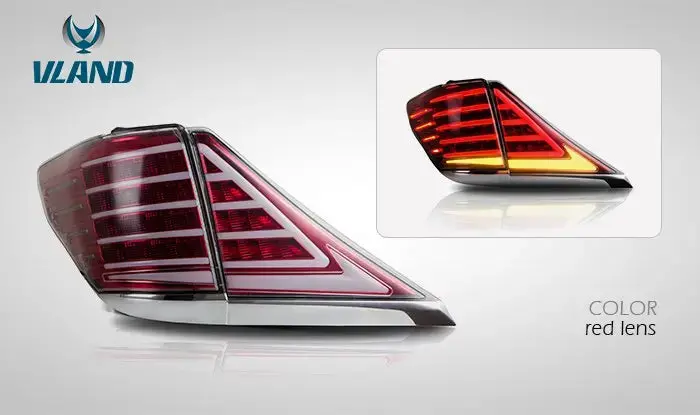Vland Led Tail Lights For Toyota Alphard 2008-2014 Red Lens Rear Lamp Assembly Custom 1