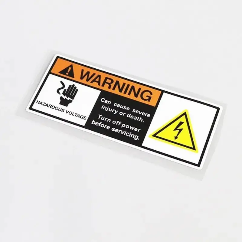Warning! Hazardous Voltage Decal Sticker 1