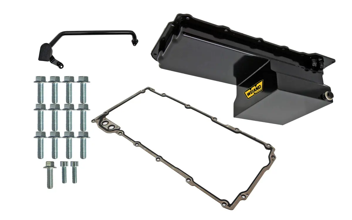 Weiand 7Qt Oil Pan Kit Gm Ls Black Finish 1