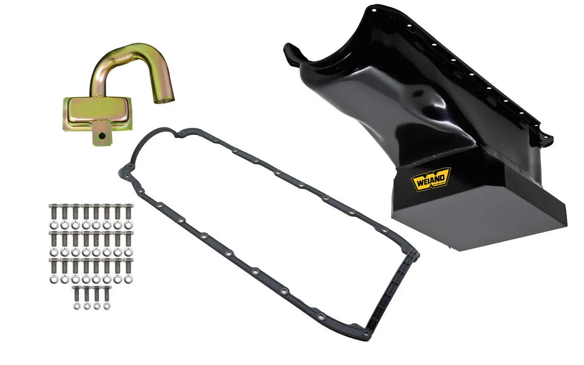 Weiand 6Qt Oil Pan Kit Bbc Black Finish 1