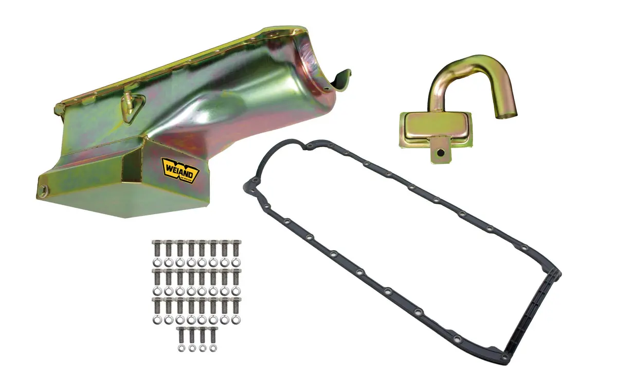 Weiand 6Qt Oil Pan Kit Bbc Zinc Finish 1