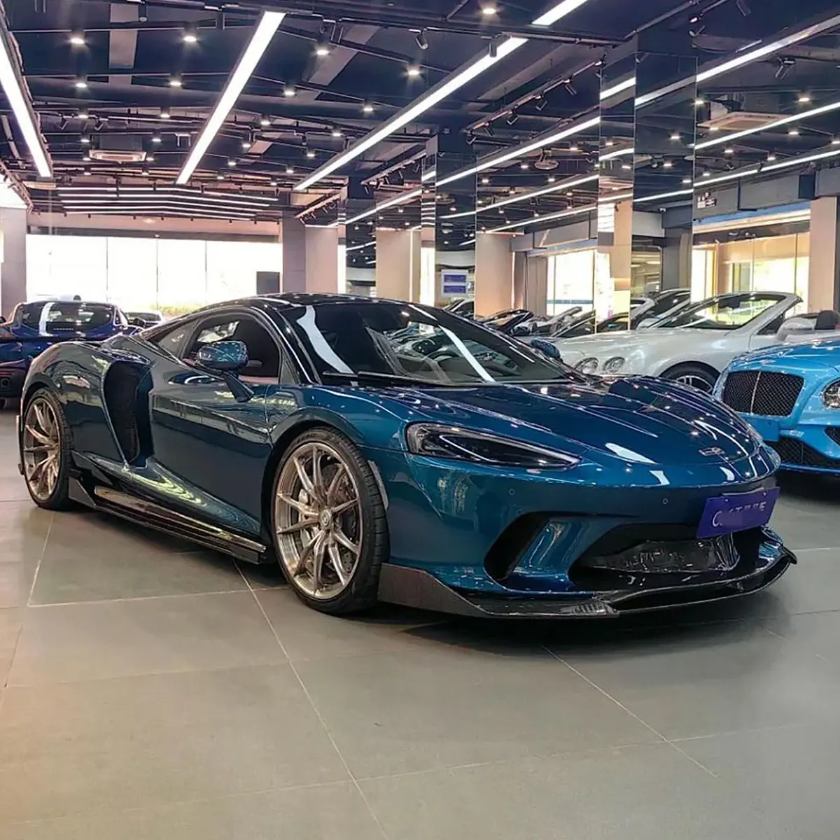 W Style Carbon Fiber Front Bumper Lip For Mclaren Gt 1