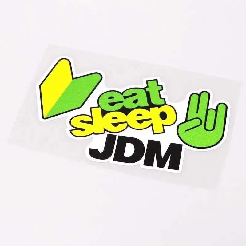 Wakaba Leaf Eat Sleep Jdm Shocker Decal Sticker 1