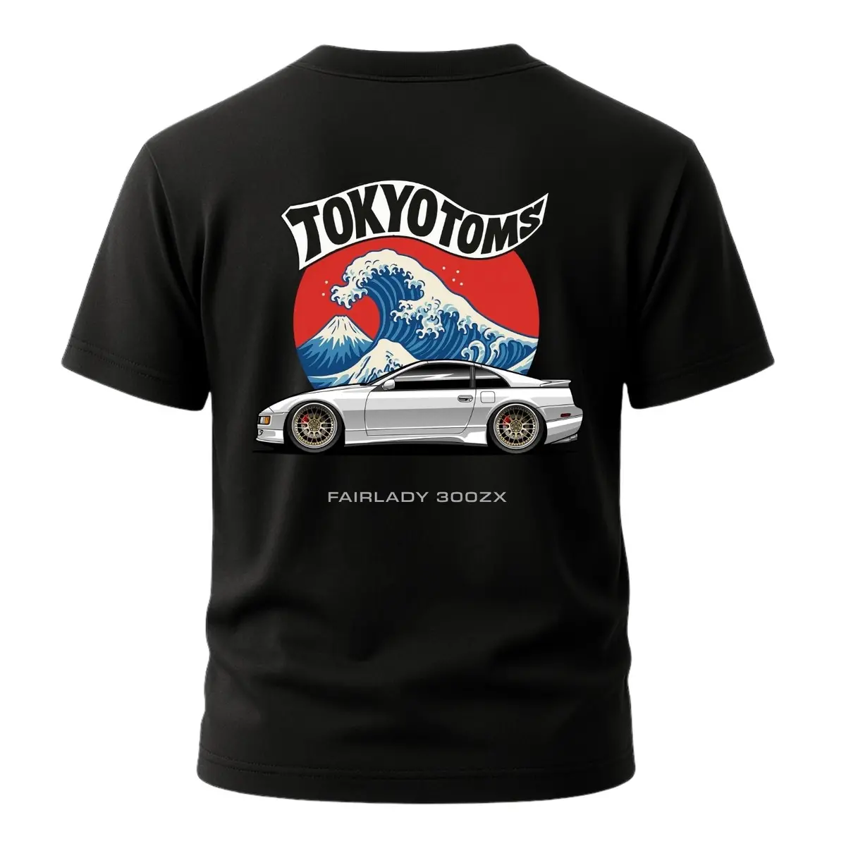 Tokyo Toms Nissan 300ZX Fairlady Wave Graphic Tee - Image 2