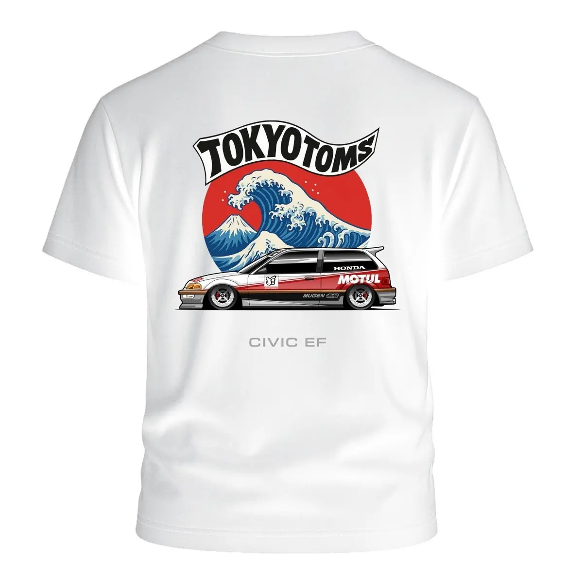 Tokyo Toms Honda Civic Ef Wave T-Shirt 1