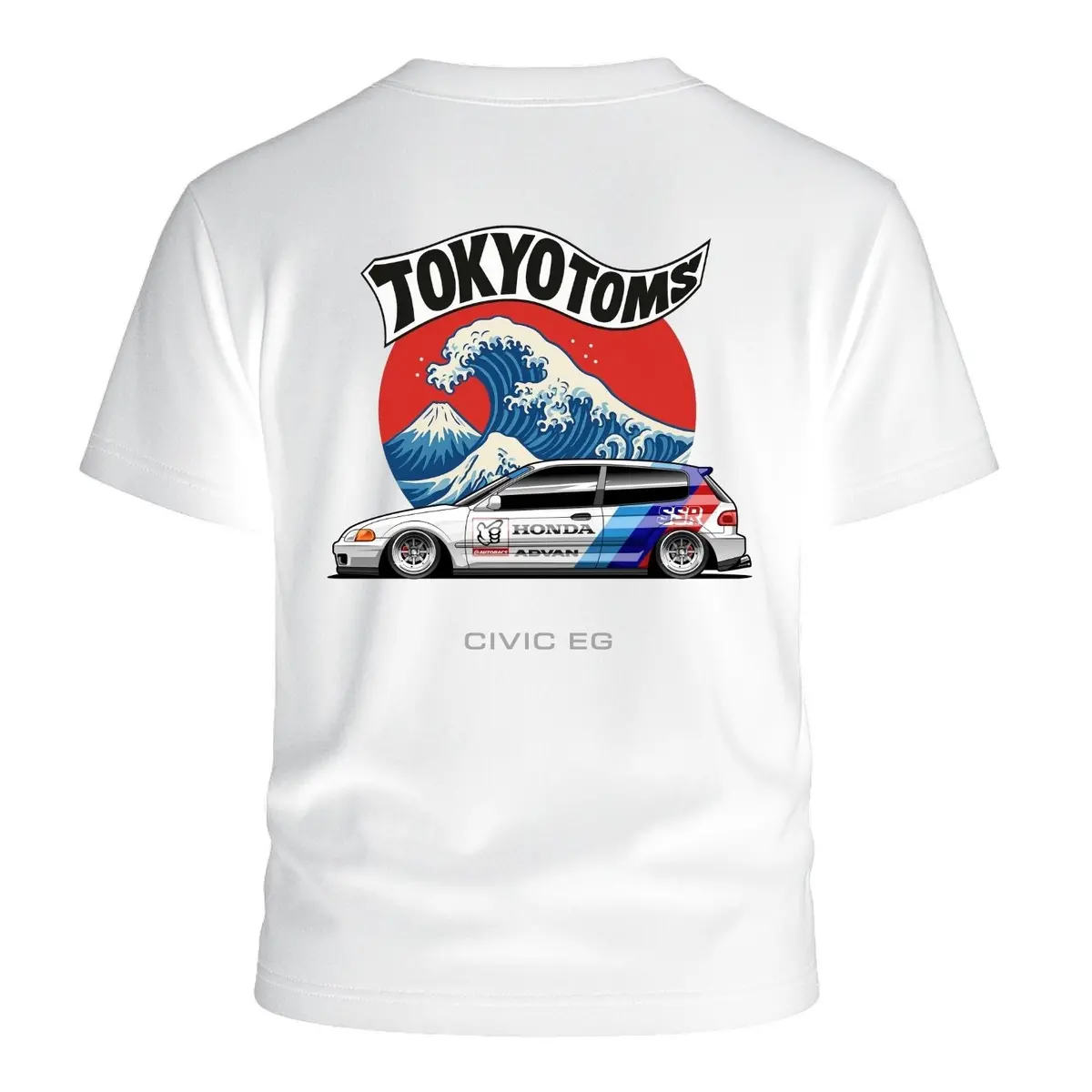 Tokyo Toms Honda Civic Eg Wave T-Shirt 1