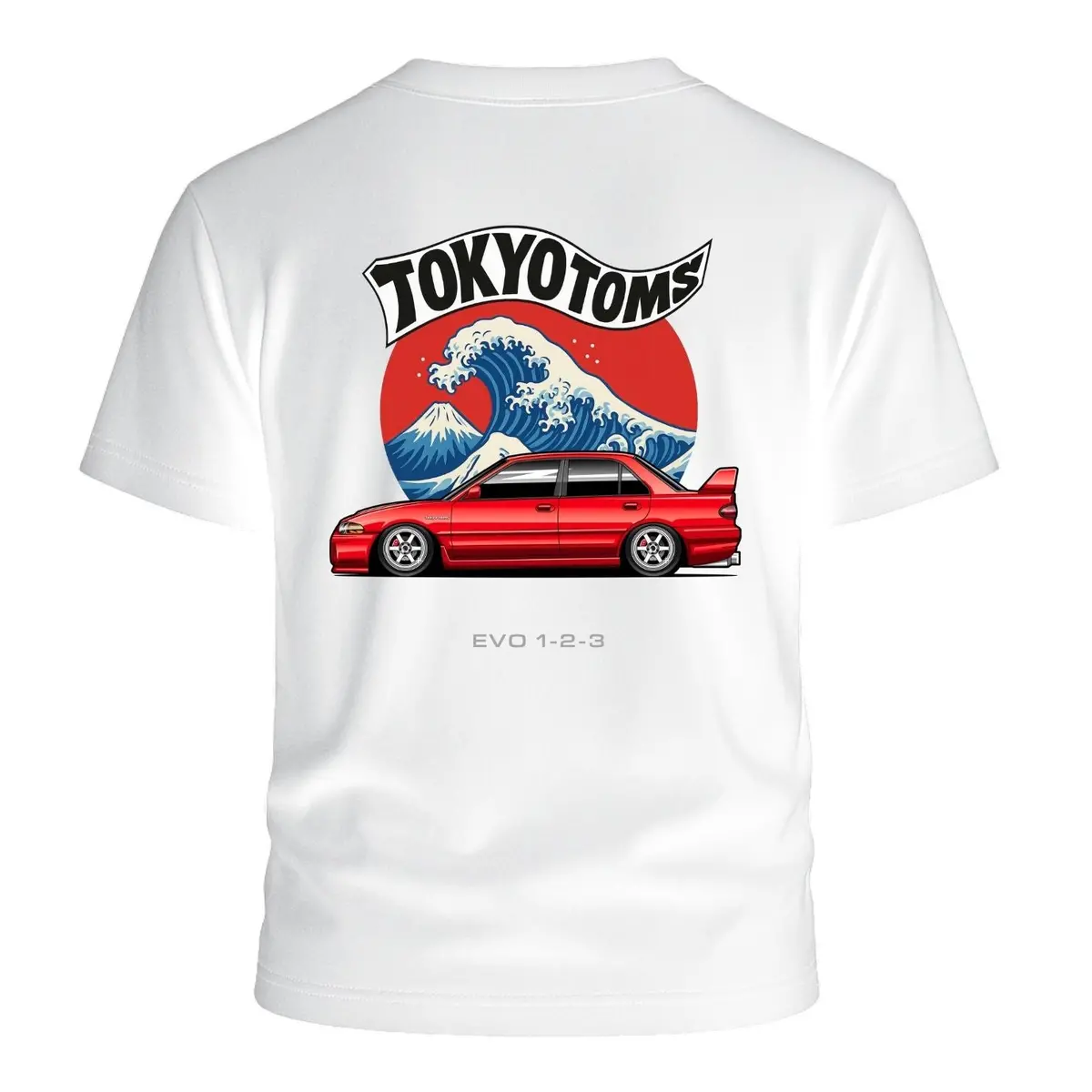 Tokyo Toms Mitsubishi Evo 1-3 Wave T-Shirt 1