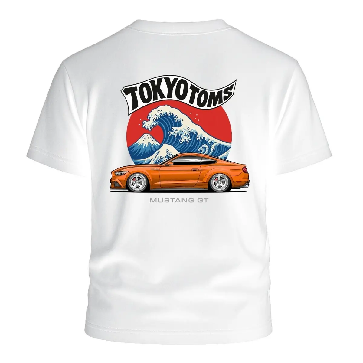 Tokyo Toms Ford Mustang Gt Wave T-Shirt 1